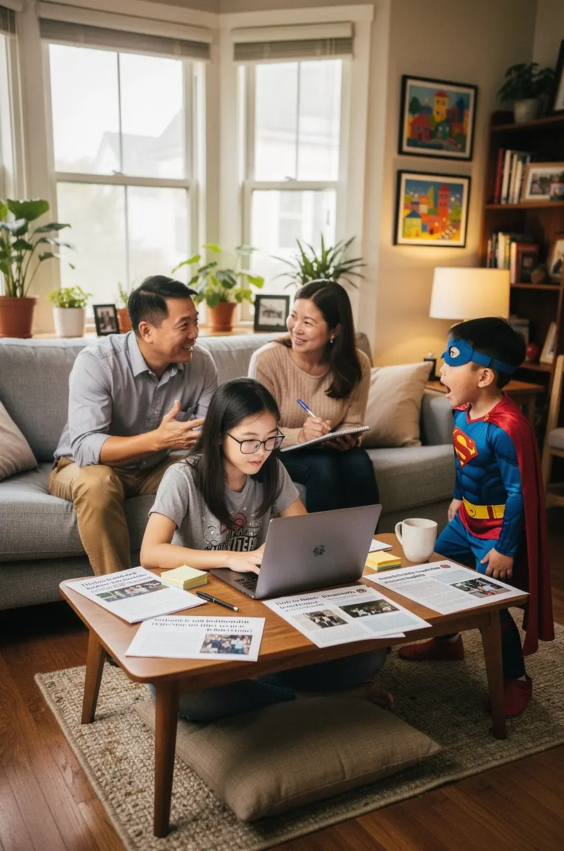 Community members discussing neighborhood watch program initiation