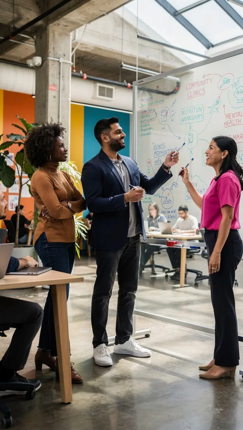 Professional team collaboration